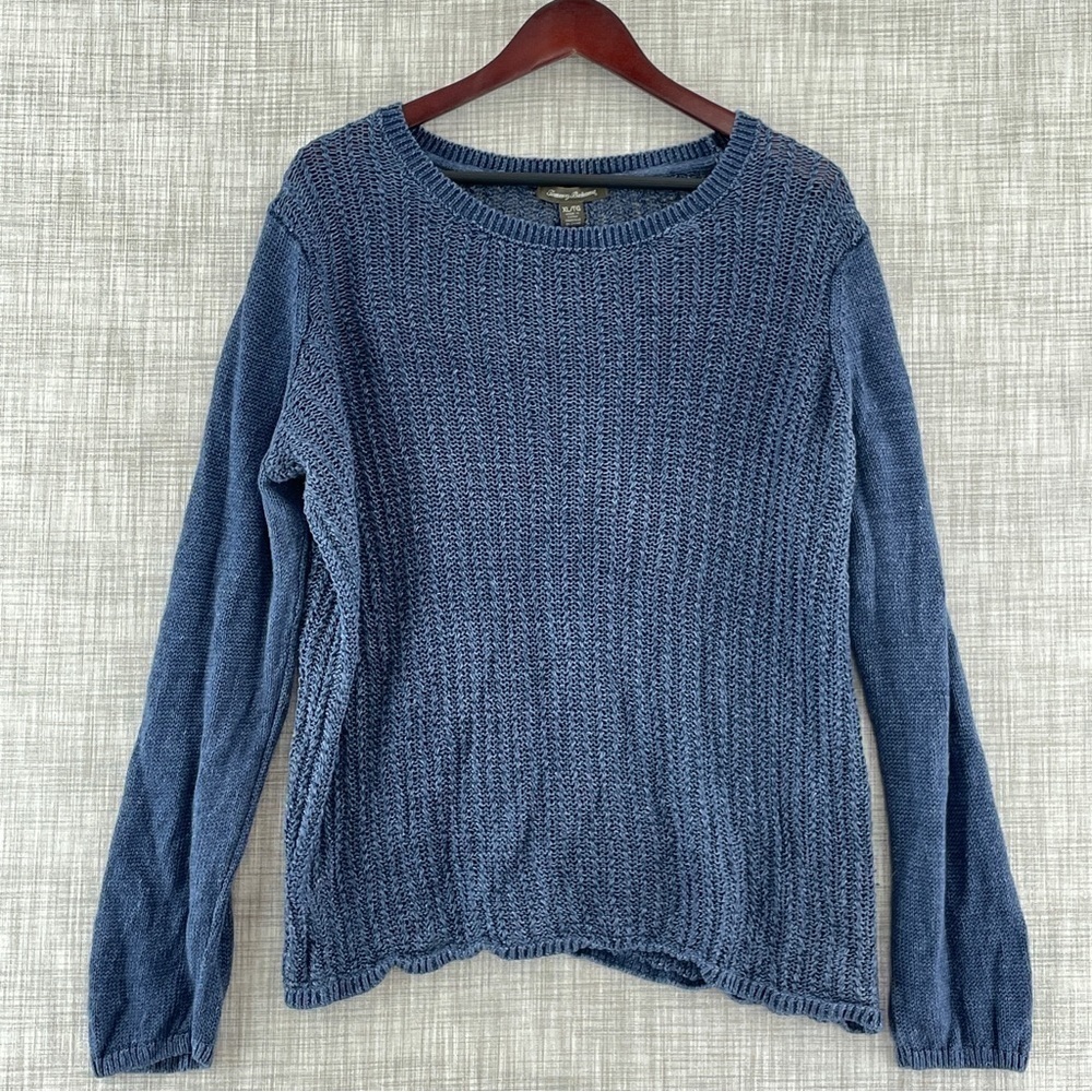 Tommy Bahama Blue Crewneck Knit Sweater